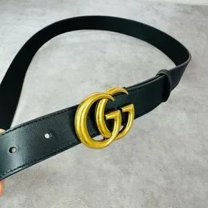 Authentic Gucci Marmont Double Gg Black Leather Belt 414516 90/36 Gucci | Accessories | Authentic Gucci Marmont Double Gg  main image 4